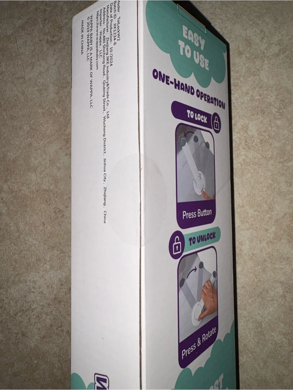 White Toilet Safety Lock - 2 Pack